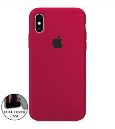 Силикон Original Round Case Apple iPhone XS Max (04) Rose Red
