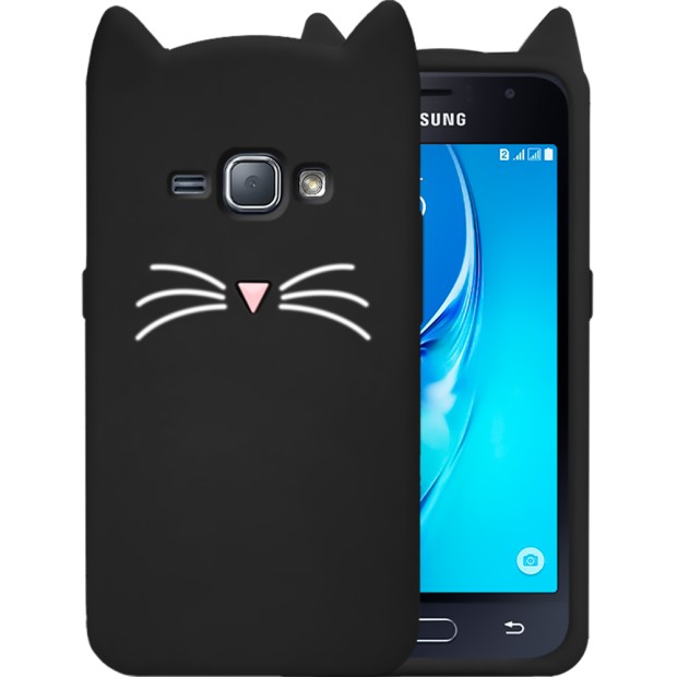 Силикон Kitty Case Samsung Galaxy J1 (2016) J120 (Чёрный)