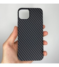 Чехол-накладка Carbon MagSafe для Apple iPhone 14 Plus (Чёрный)