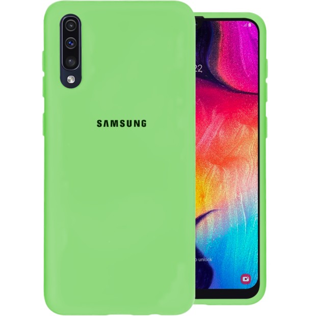 Силиконовый чехол Original Case (HQ) Samsung Galaxy A30s / A50 / A50s (2019) (Зелёный)