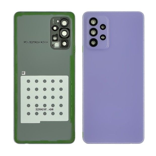 Задняя крышка для Samsung A525 Galaxy A52 (2021) Awesome Light Violet светло-фиолетовая со стеклом камеры