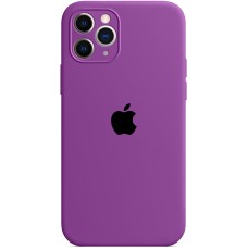 Силикон Original RoundCam Case Apple iPhone 11 Pro Max (28) Brinjal