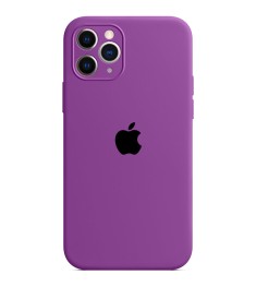 Силикон Original RoundCam Case Apple iPhone 11 Pro Max (28) Brinjal