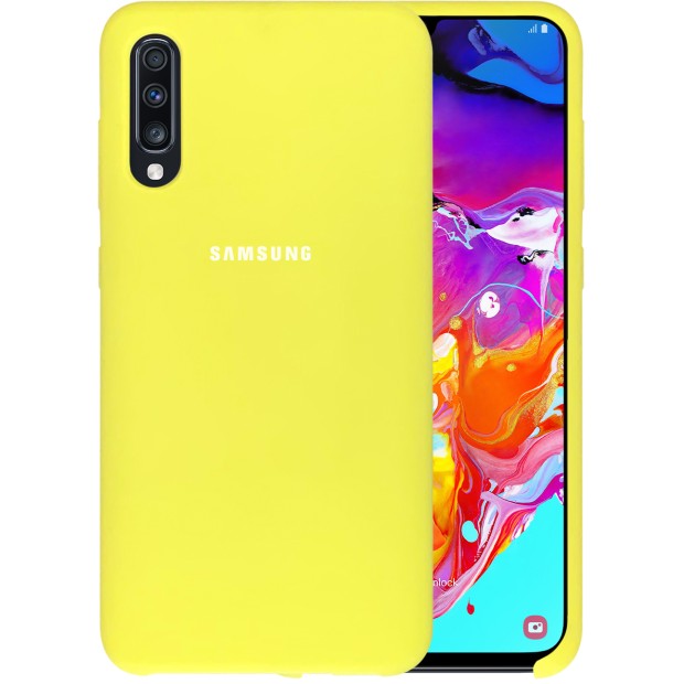 Силикон Original Case HQ Samsung Galaxy A70 (2019) (Лимонный)