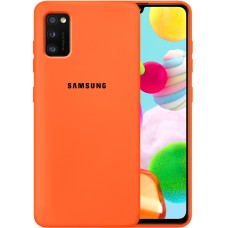 Силикон Original 360 Case Logo Samsung Galaxy A41 (2020) (Оранжевый)