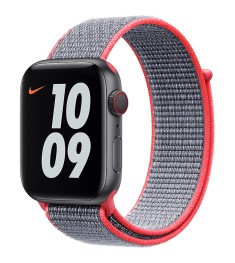 Ремешок Nylon Apple Watch 38 / 40 mm (Розово-серый)