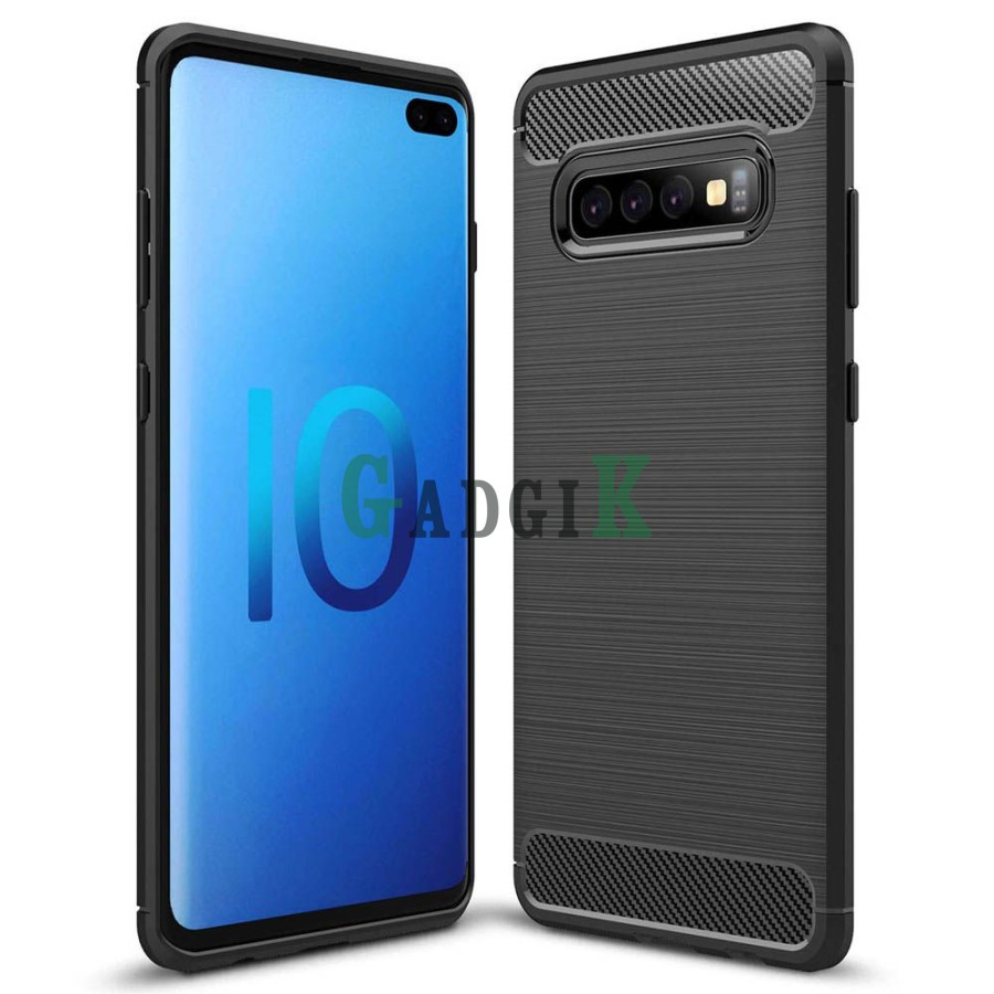 Чехол Силикон Polished Carbon Samsung S10 Plus (чёрный) купить по низкой  цене в Украине ≡GadgiK