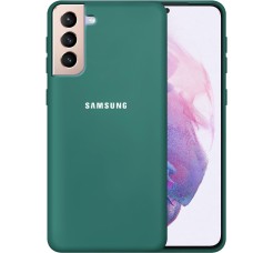 Силикон Original 360 Case Logo Samsung Galaxy S21 Plus (Тёмно-зелёный)