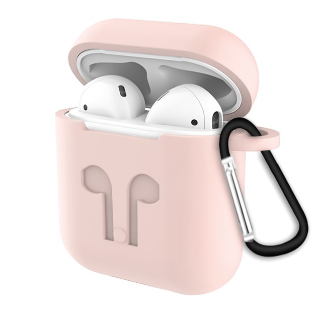 Футляр для навушників Full Silicone Case Apple AirPods (08) Pink Sand