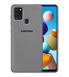 Силикон Original 360 Case Logo Samsung Galaxy A21S (2020) A217 (Серый)