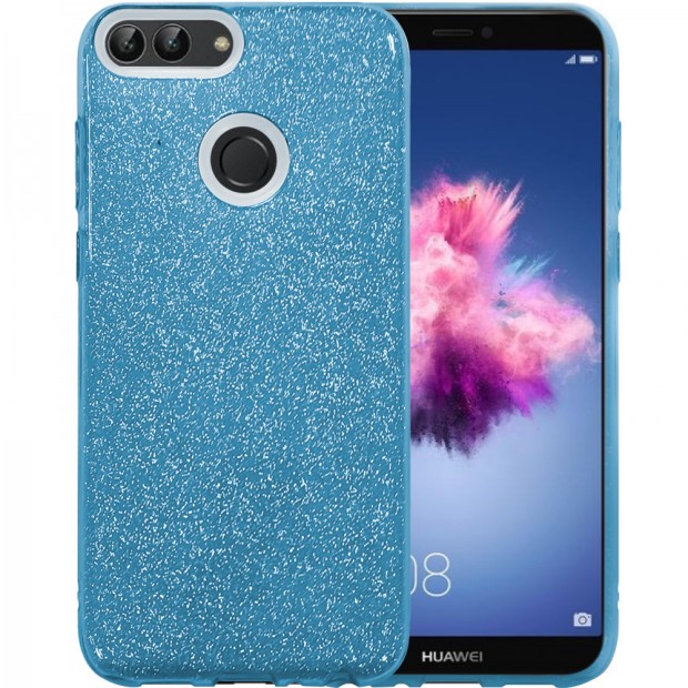 Силикон Glitter Huawei P Smart (Голубой)
