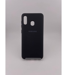 Силикон Original Logo Samsung Galaxy A20 / A30 (2019) (Тёмно-серый)