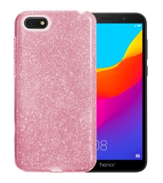 Силиконовый чехол Glitter Huawei Y5 Prime (2018) / Honor 7A (Розовый)