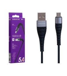 USB-кабель Borofone Munificent BX32 2.4A (0.25m) (MicroUSB) (Чёрный)