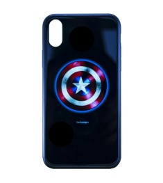 Накладка Luminous Glass Case Apple iPhone XR (Captain America)