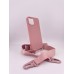 Чехол Silicone Case Shoulder Strap Apple iPhone 13 (Pink Sand)