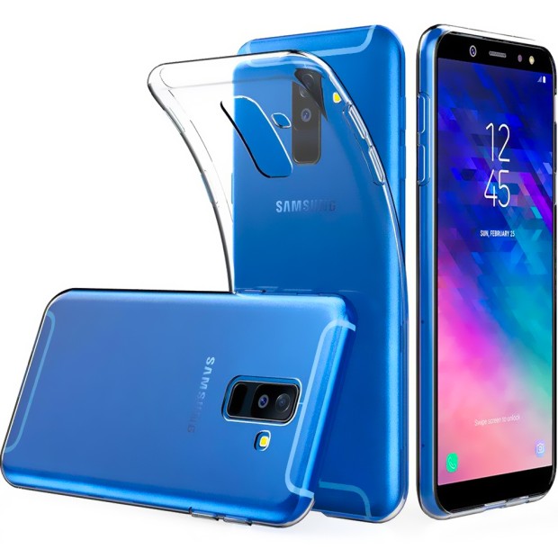 Силиконовый чехол WS Samsung Galaxy A6 Plus (2018) A605 (прозрачный)