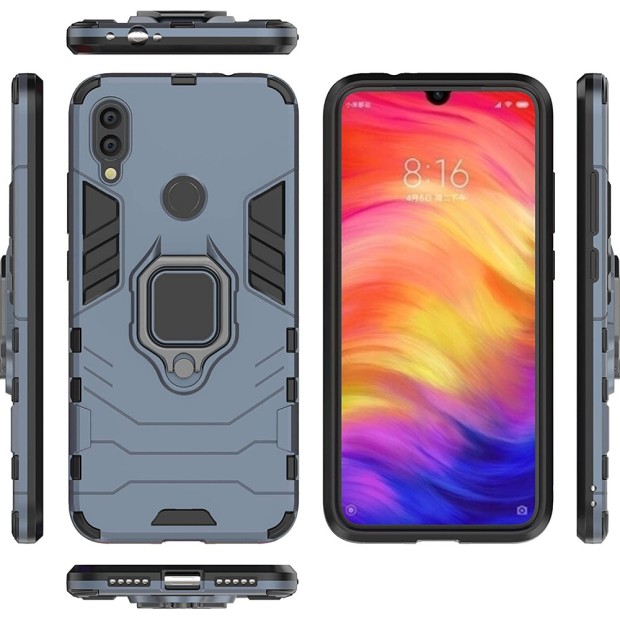 Бронь-чохол Ring Armor Case Xiaomi Redmi Note 7 (Пилова бірюза)