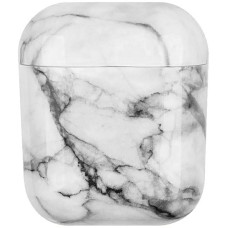 Чехол для наушников Clear Case Apple Airpods Marble (Silver)