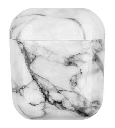 Чехол для наушников Clear Case Apple Airpods Marble (Silver)