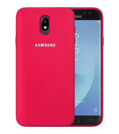 Силикон Original 360 Case Logo Samsung Galaxy J7 (2017) J730 (Малиновый)