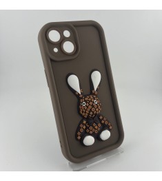 Чехол Pretty Things Case Apple iPhone 15 (Brown/Rabbit)