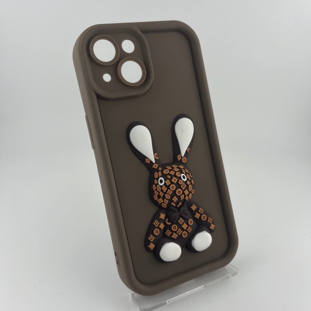 Чехол Pretty Things Case Apple iPhone 15 (Brown/Rabbit)