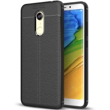 Силиконовый чехол Leather Case Xiaomi Redmi 5 Plus (черный)
