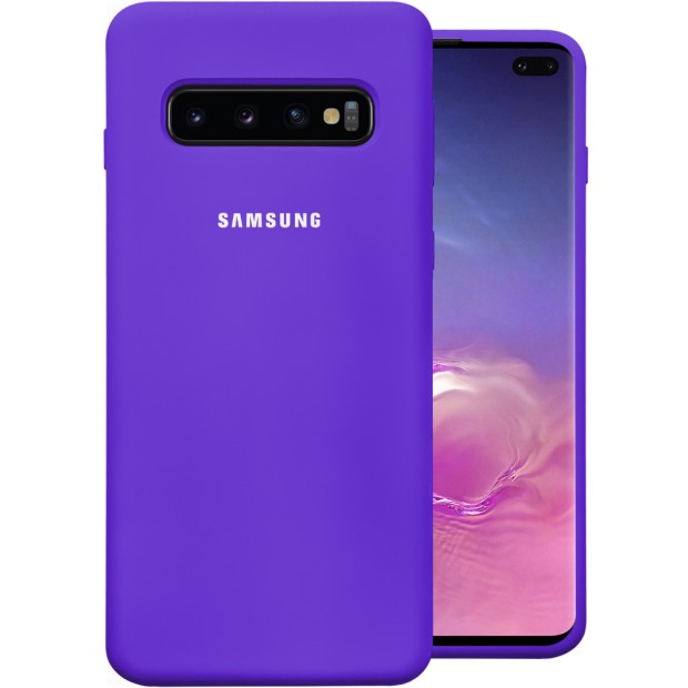 Силиконовый чехол Original Case (HQ) Samsung Galaxy S10 Plus (Фиолетовый)
