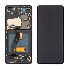 Дисплей для Samsung G998B Galaxy S21 Ultra с чёрным тачскрином и чёрной корпусной рамкой OLED
