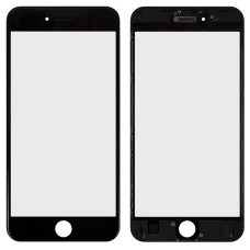 Стекло дисплея Apple iPhone 6s Plus Black + Frame + OCA (AAA)