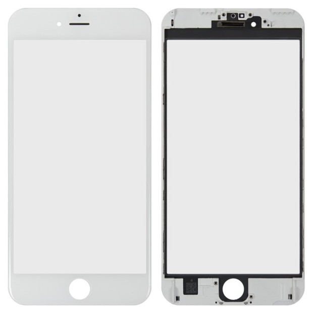 Стекло дисплея Apple iPhone 6s Plus White + Frame + OCA (AAA)