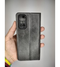 Чехол-книжка Leather Book Xiaomi Redmi Note 11 / Note 11S (Серый)