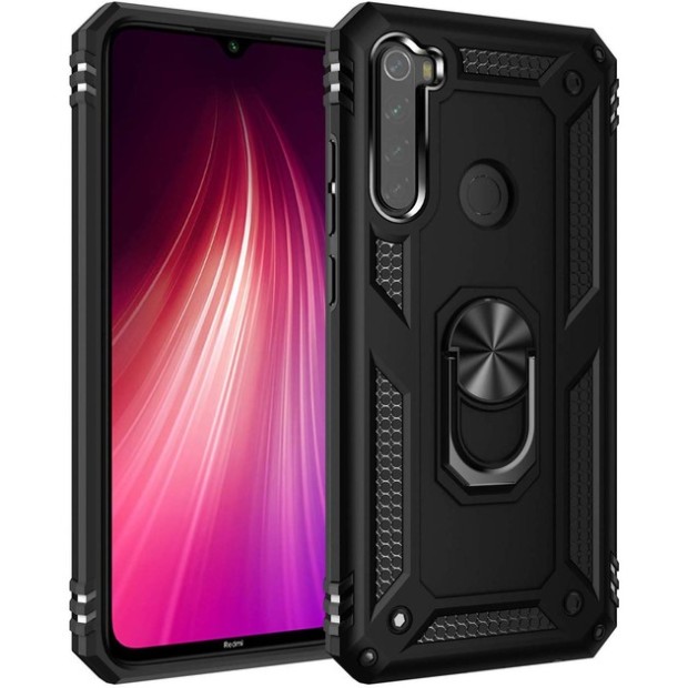 Бронь-чехол Ring Armor Defender ShutCam Xiaomi Redmi Note 8T (Чёрный)