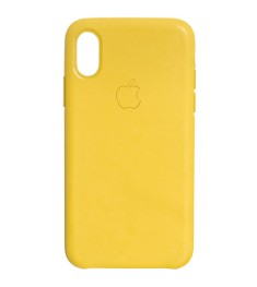 Чехол Leather Case for Apple iPhone X / XS (Spring Yellow)