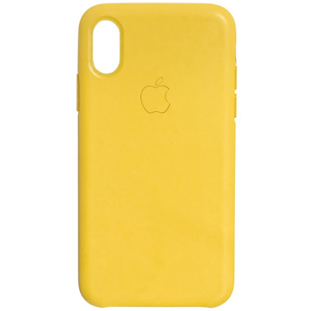Чехол Leather Case for Apple iPhone X / XS (Spring Yellow)