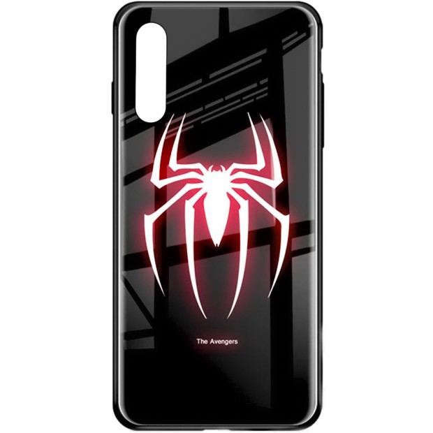 Накладка Luminous Glass Case Samsung A50 (2019) (Spiderman)