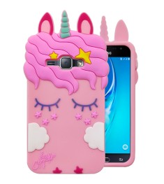 Силикон Little Pony Samsung Galaxy J1 (2016) J120 (Единорог, Розовый)