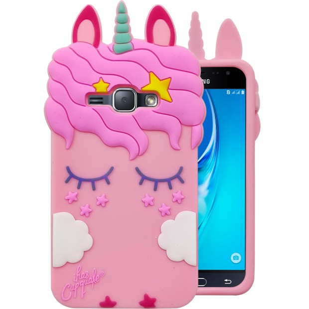 Силикон Little Pony Samsung Galaxy J1 (2016) J120 (Единорог, Розовый)