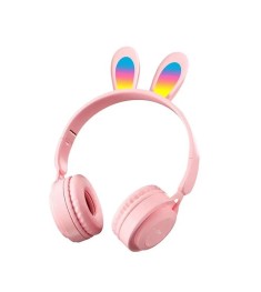 Беспроводные накладные наушники-гарнитура Rabbit Ear Y08R Bluetooth (Розовый)