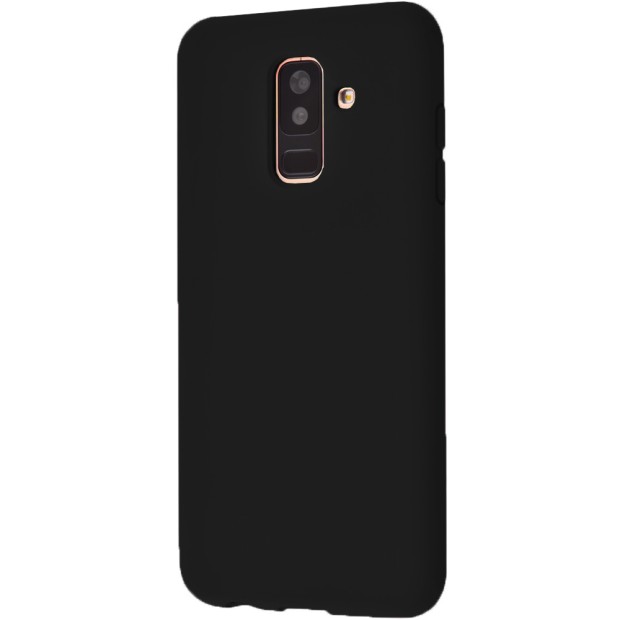 Силиконовый чехол iNavi Color Samsung Galaxy A6 Plus (2018) A605 (Чёрный)