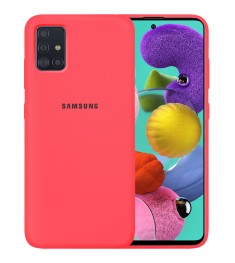 Силикон Original 360 Case Logo Samsung Galaxy A51 (2020) (Клубничный)