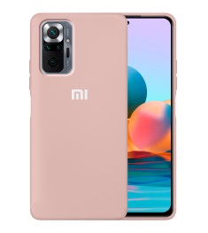 Силикон Original 360 Case Logo Xiaomi Redmi Note 10 Pro / Note 10 Pro Max (Пудро..