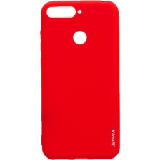 Силиконовый чехол iNavi Color Huawei Y6 (2018) (Красный)