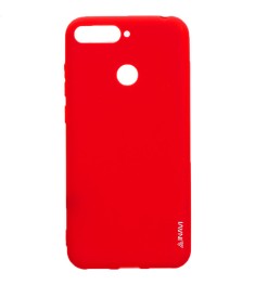 Силиконовый чехол iNavi Color Huawei Y6 (2018) (Красный)