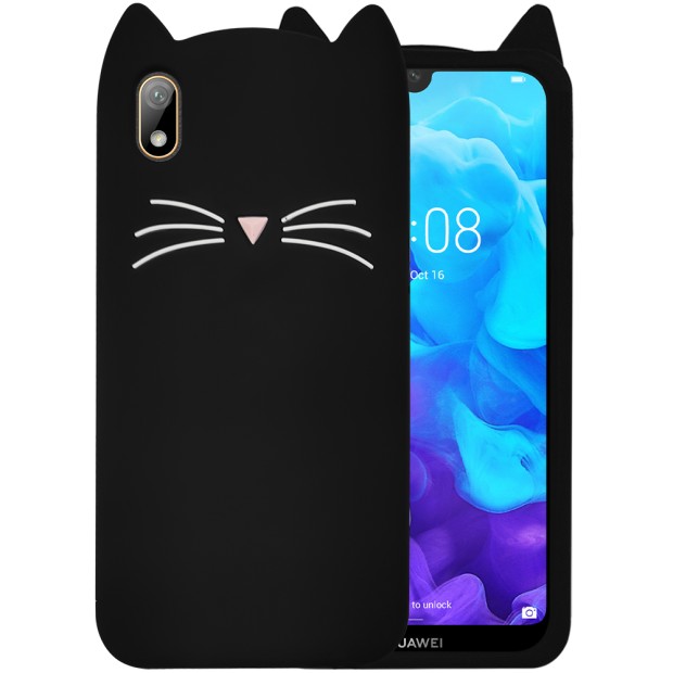 Силикон Kitty Case Huawei Y5 (2019) / Honor 8S (Черный)
