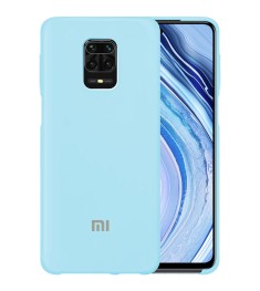 Силикон Original Case Xiaomi Redmi Note 9S / Note 9 Pro (Голубой)