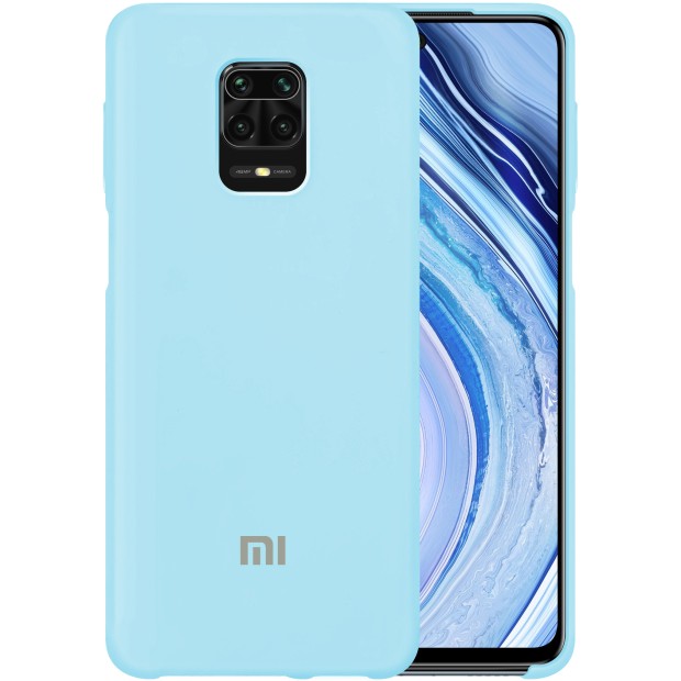 Силикон Original Case Xiaomi Redmi Note 9S / Note 9 Pro (Голубой)