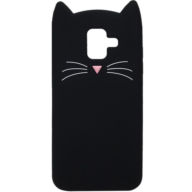 Силиконовый чехол Kitty Case Samsung Galaxy A6 (2018) A600 (чёрный)