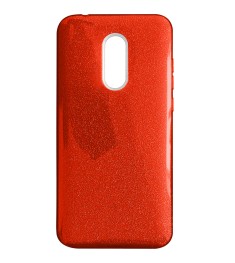 Силикон Glitter Xiaomi Redmi 5 Plus (Красный)